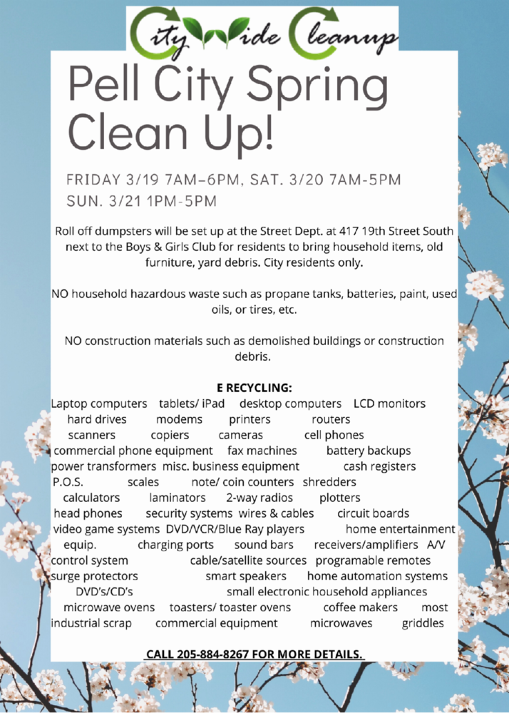 Pell City Spring Clean Up 
