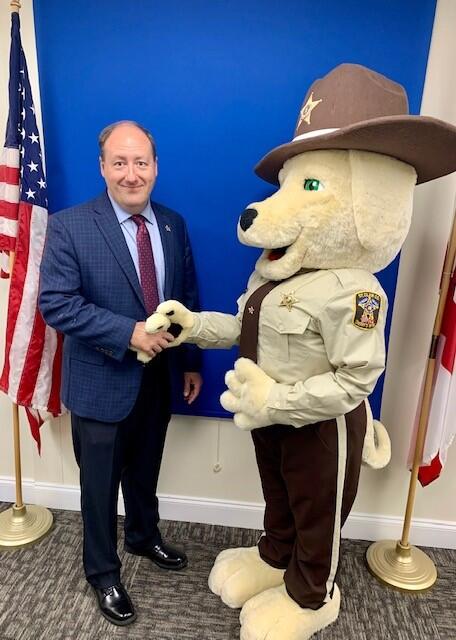 Dusty with Sheriff Murray