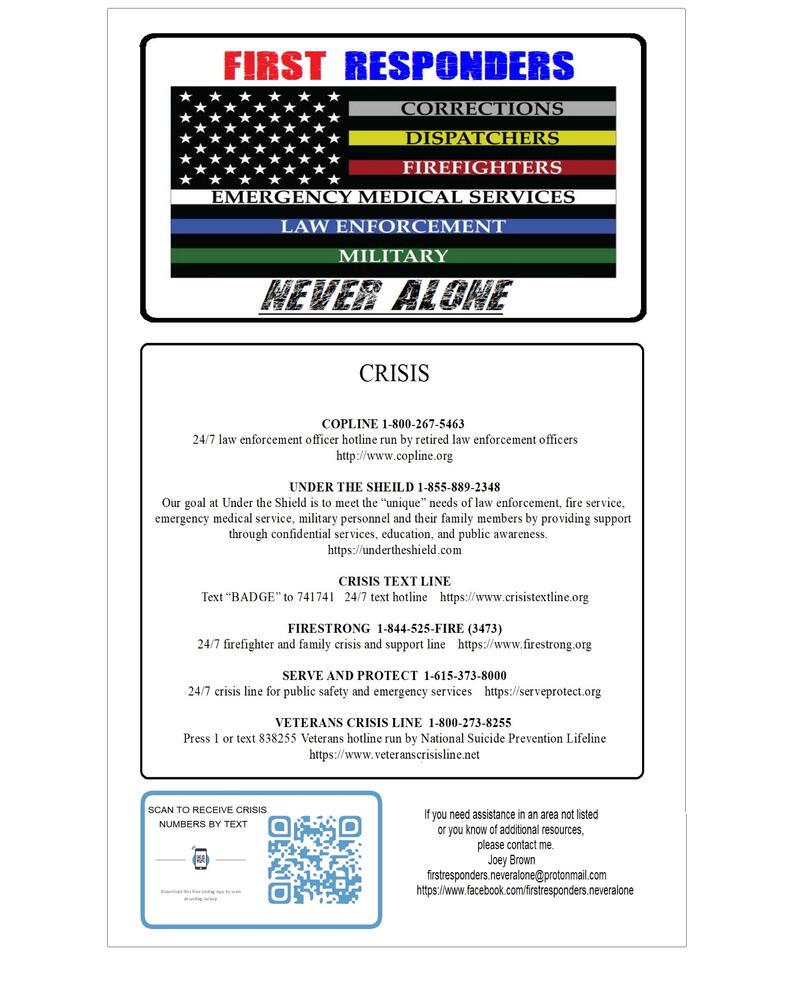 First Responder Crisis Resources