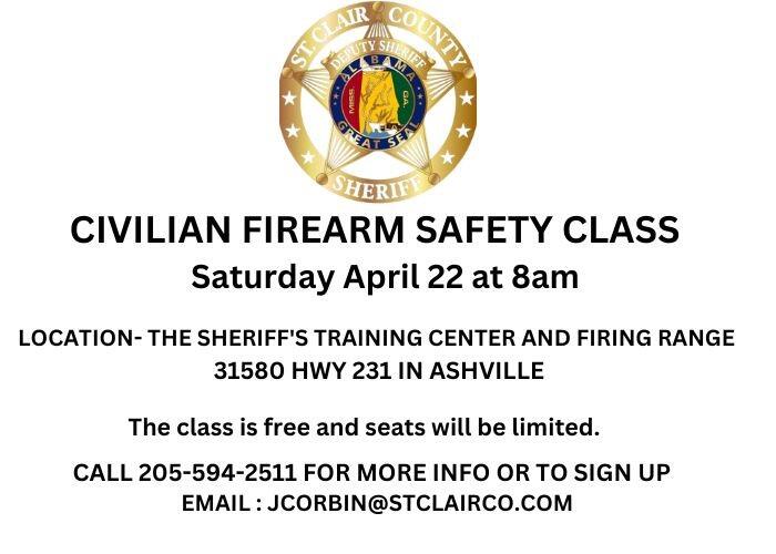 Firearms Safety Class 4-22-2023 at 8am