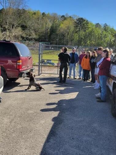 Pell City High School Class with our K-9 Team 