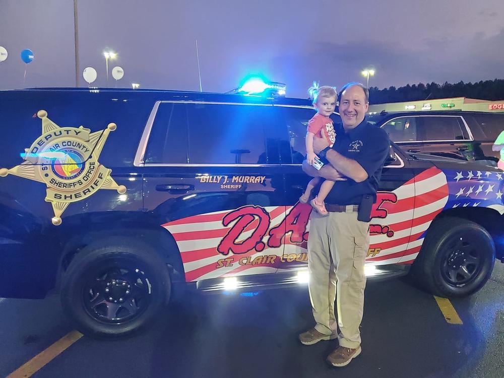 Pell City Night Out with Sheriff and Baby.JPG